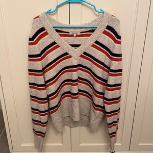 Madewell V-neck Striped Sweater